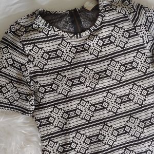 Black and White Shift Dress